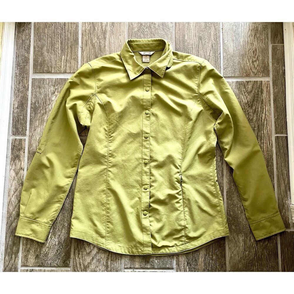Duluth Trading Co Cool Plus Snap Shacket Womens S Ripstop Hiking Shirt Roll Tab - Picture 5 of 5
